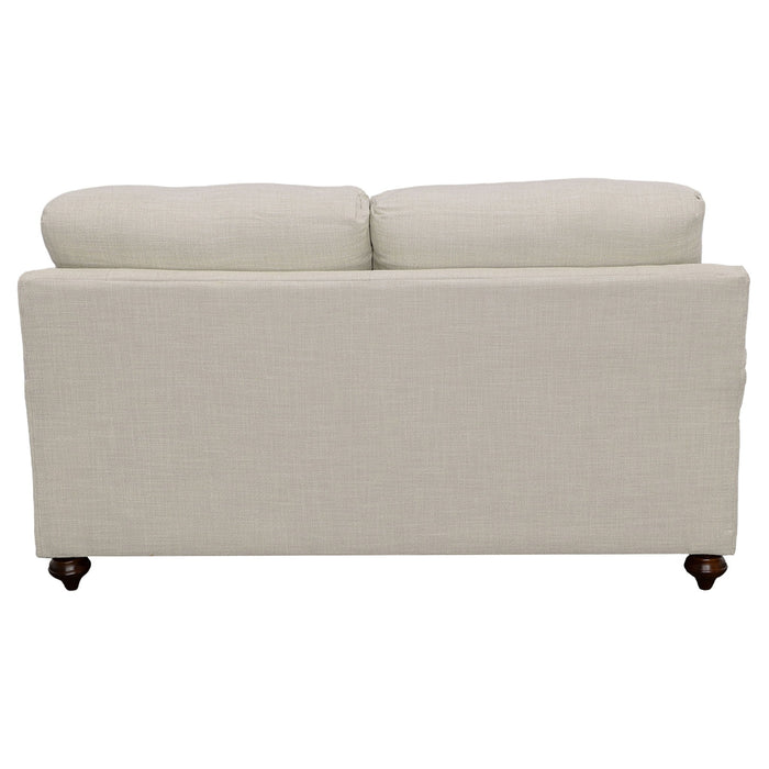 Glenn - Upholstered English Arm Loveseat - Light Gray