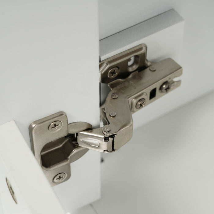 Elegant Bathroom Vanity With Ceramic Sink And Versatile Storage