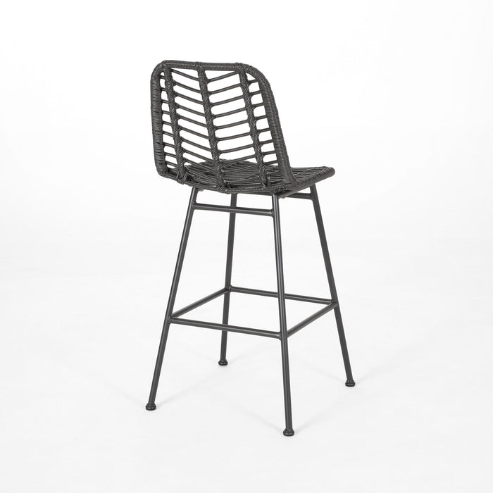 Sawtelle - Outdoor Wicker Barstools (Set of 2)