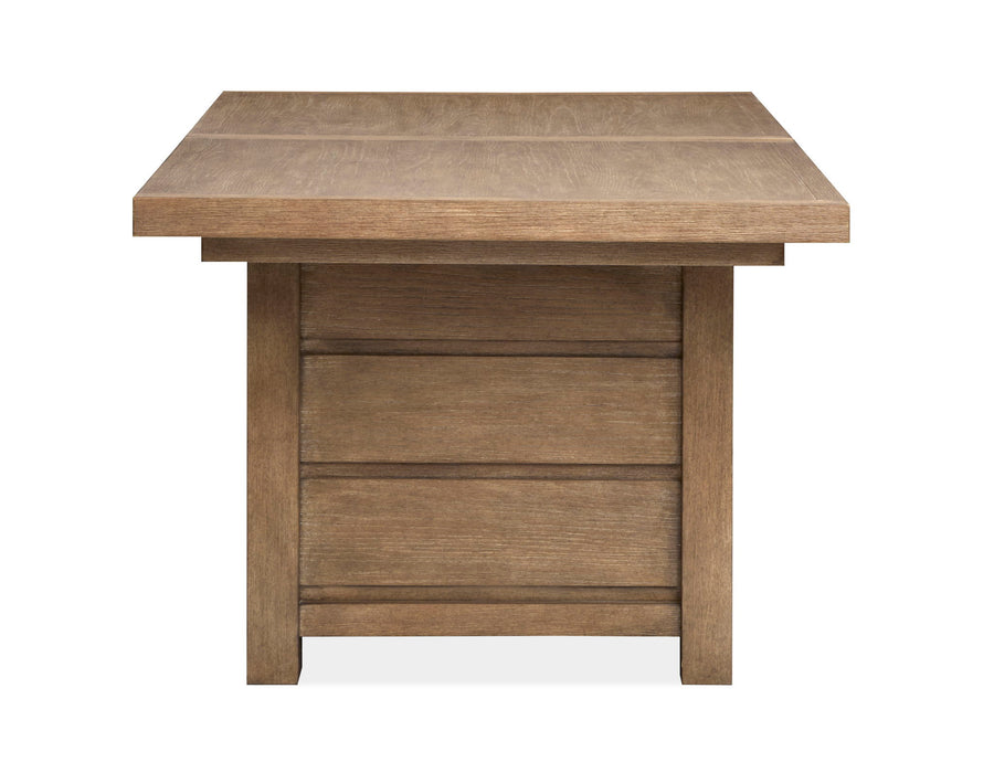 Plum Creek - 5 Piece Extendable Trestle Dining Table Set