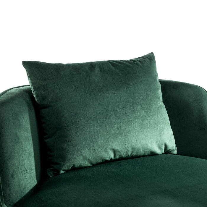 360 Degree Swivel Over Sized Upholstered Barrel Chair