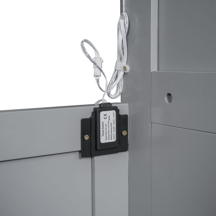 Murphy Wall Bed With Shelves, Wardrobe And LED Lights