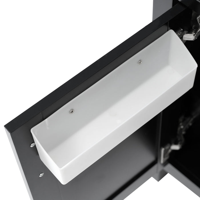 Bathroom Vanity With Sink And Ample Storage, Rectangular Undermount Sink - Black