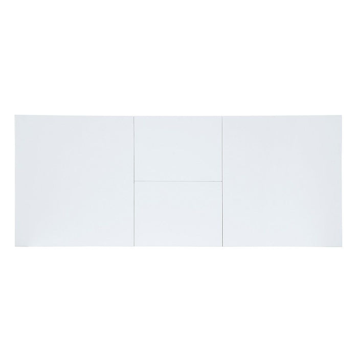 Gallegos - Dining Table With Leaf - White High Gloss