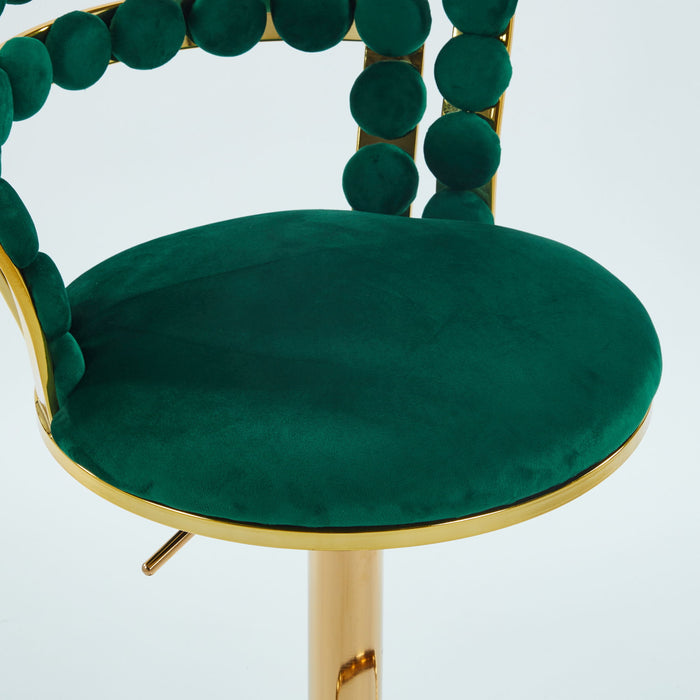 Modern Bar Chair With Iron Tube Legs, Soft Cushions And Comfortable Backrest (Set of 2)