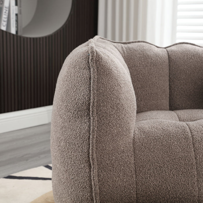 Soft Chenille Bean Bag Chair With High Resilient Foam