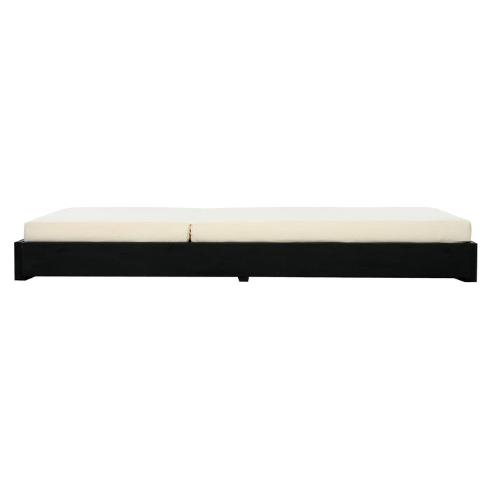 Ian - Adjustable Chaise Lounge With Open Slat Design - Black