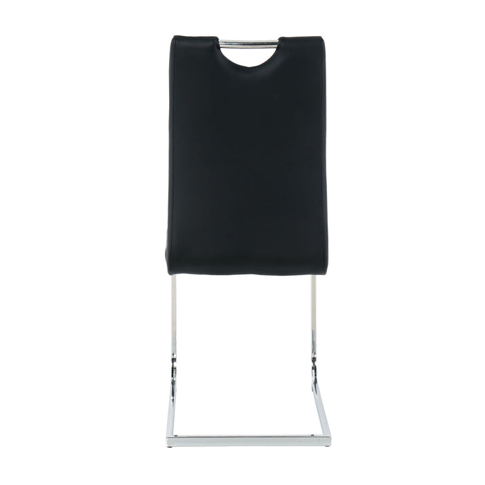 Modern Dining Chairs With Padded Seat And Metal Legs