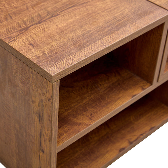 Cube TV Stand With Open Storage And 2 Shelves