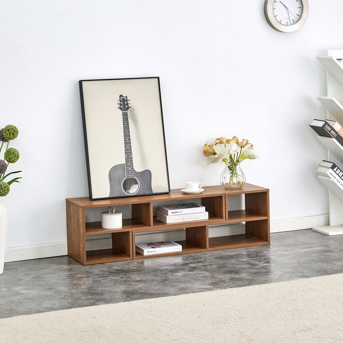 Cube TV Stand With Open Storage And 2 Shelves