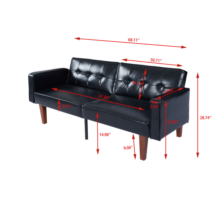 3 Position Split Back Futon Sofa Bed For Living Room