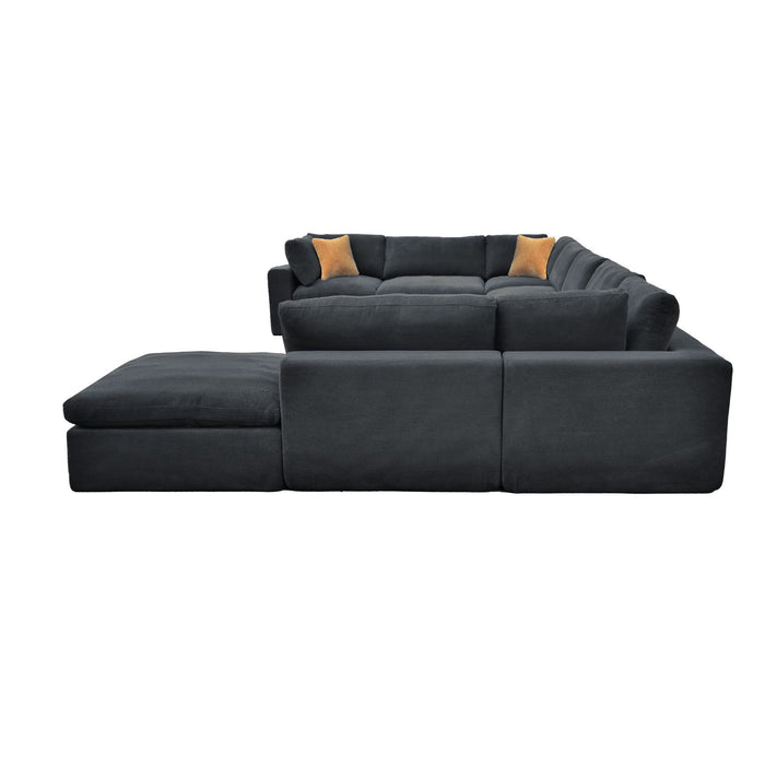 Custom Configuration Modular Sectional With Toss Pillows
