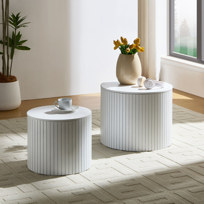 Handcrafted Nested Table Set, 2 Pieces