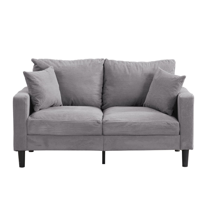 Modern Upholstered 2 Piece Sofa Set With 3 Seater And 2 Seater