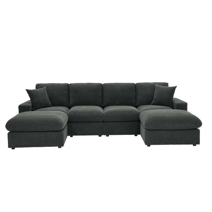 Sectional With 2 Ottomans