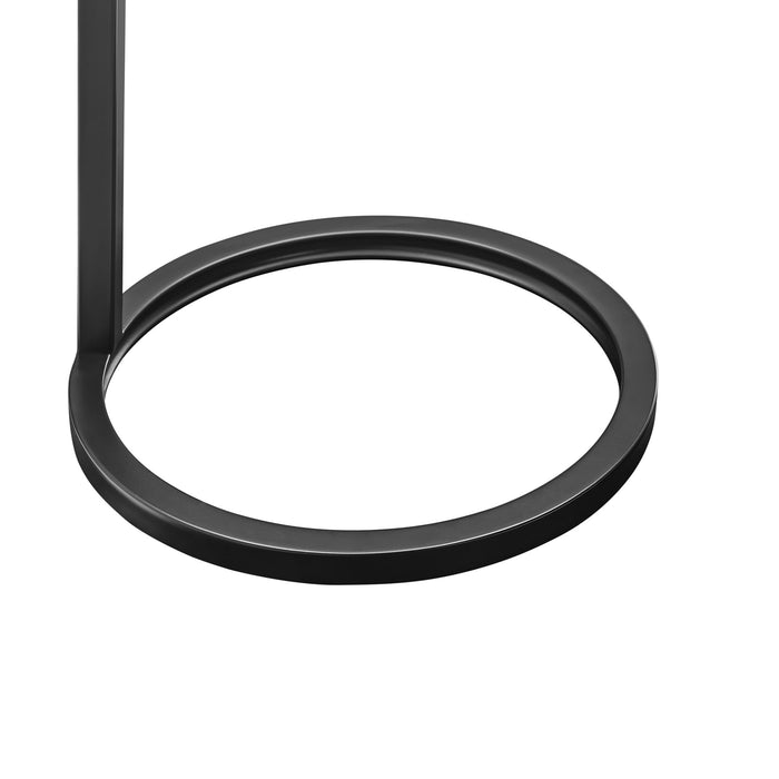 Cerro - Round Accent Table - Antique Bronze / White Marble