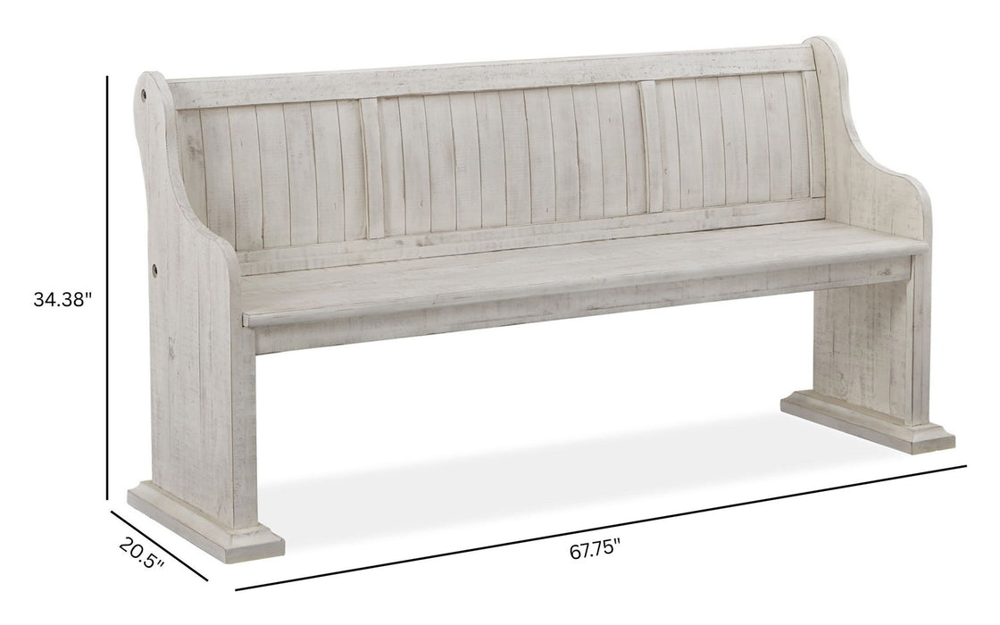 Bronwyn - Bench With Back - Alabaster