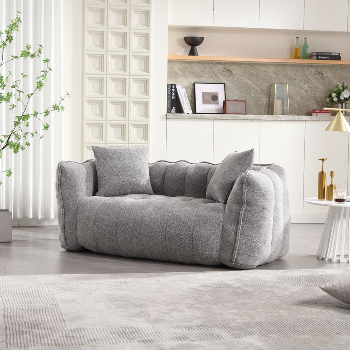 Soft Beanbag Chair With High Resilience Foam Core For Two People