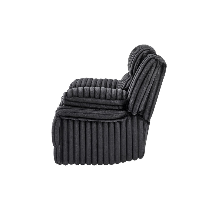 Winston - Power Recliner With LED Lighting - Black