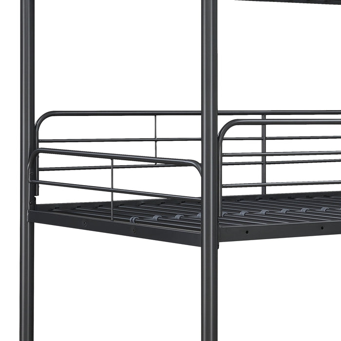 Modern Triple Bunk Bed, Durable Metal Frame