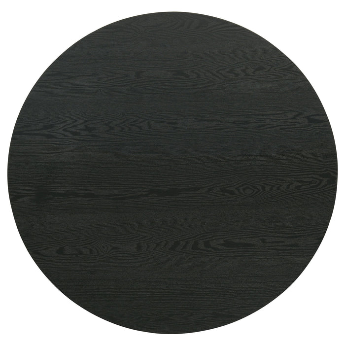 Hamlyn Round Fluted Occasional Cocktail Coffee Table Black