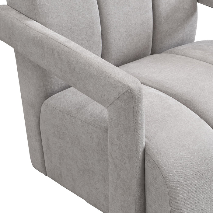 Modern Minimalist Leisure Armchair With L Shaped Armrests