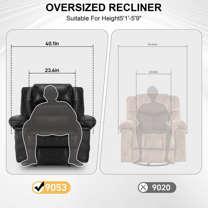 Breathable Leather Massage Recliner Manual Chair