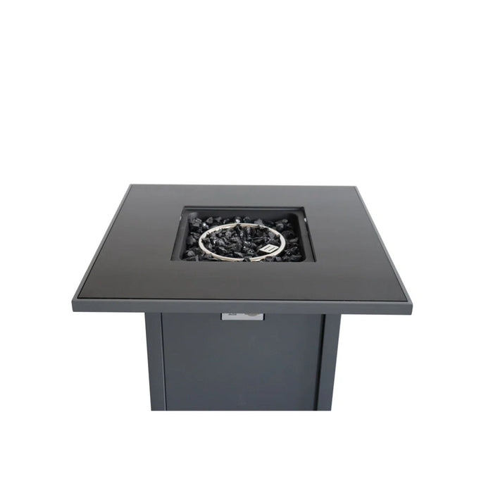 Outdoor Fire Pit Table With Lid High-Quality Materials - Gray