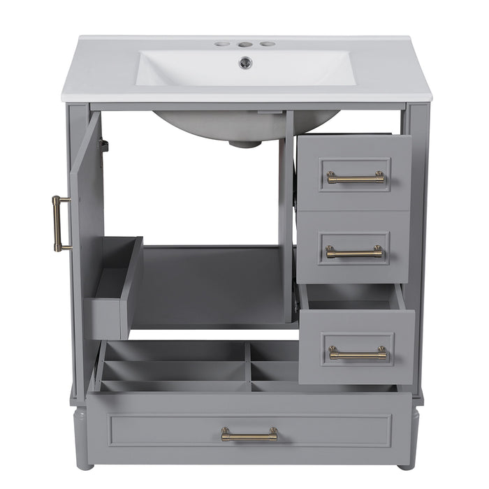 Traditional Bathroom Vanity Set With Soft Close Doors