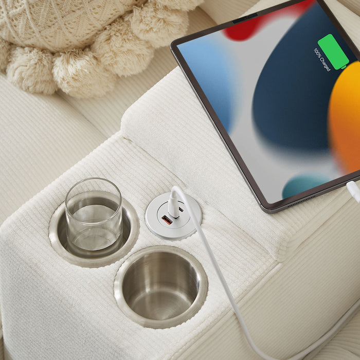 Modern U-Shaped Sectional Sofa Bed With Storage