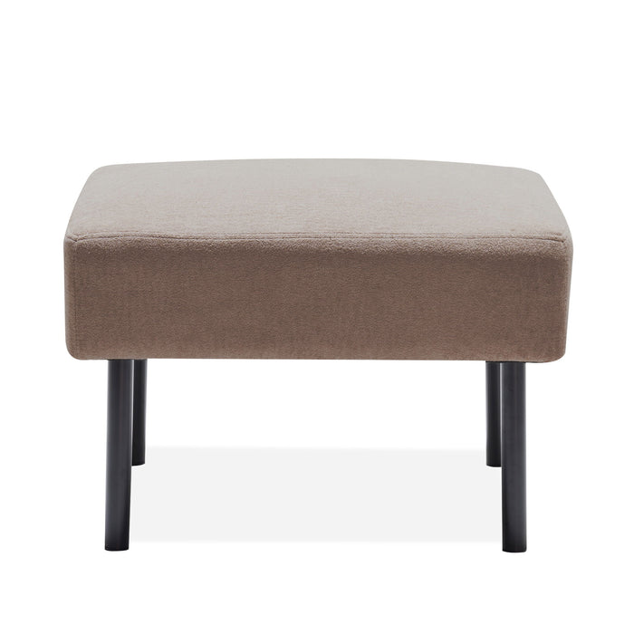 Modern L Shaped 3 Seater Sofa With Ottoman, Upholstered Couch For Small Spaces