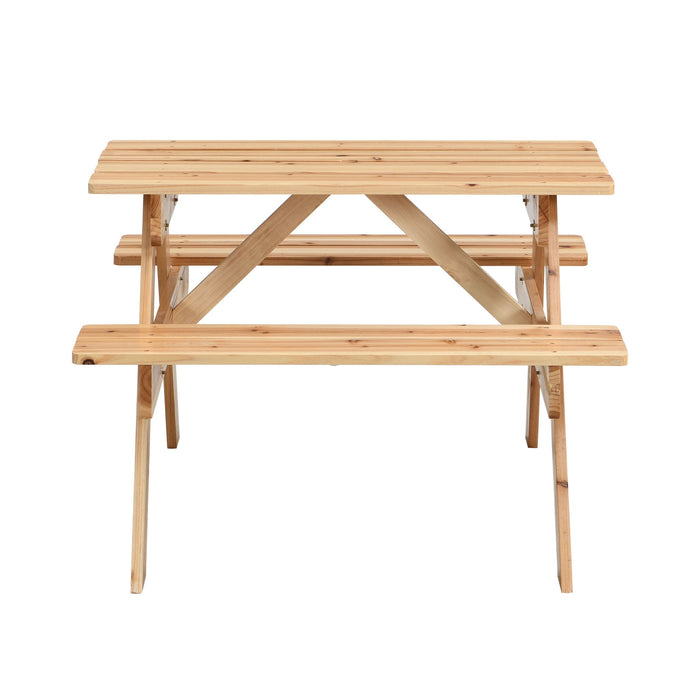 Durable Solid Wood Children's Dining Table And Chairs Set, Multi-Functional