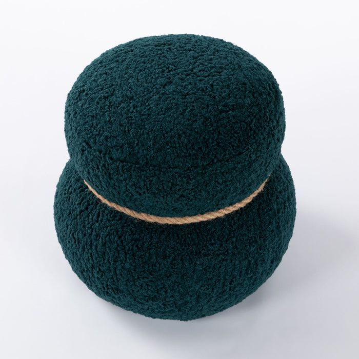 Snowman Stool With Cushion And Solid Wood Frame