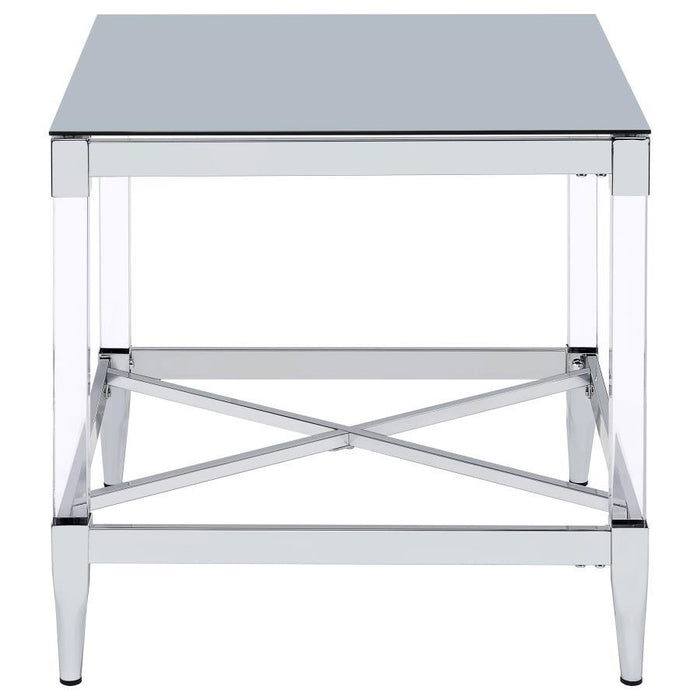 Lindley - Square Tempered Mirror Acrylic Table