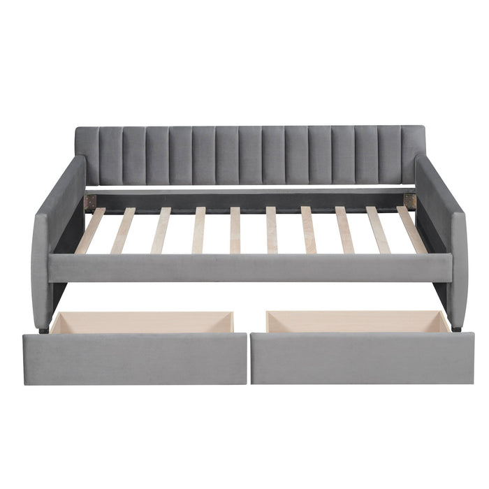 Upholstered Daybed With Slat Support
