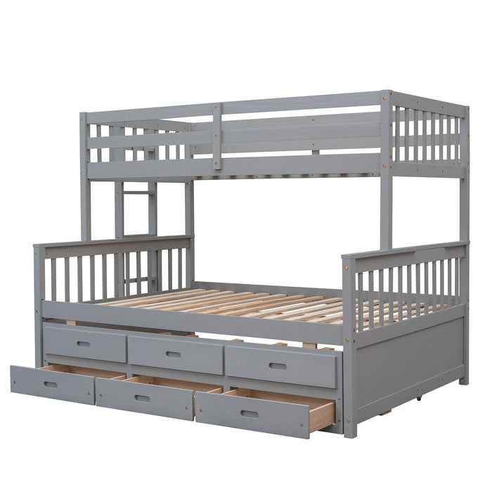 Bunk Bed With Twin Size Trundle And Drawers