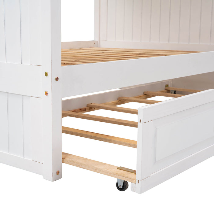 Bunk Bed With Twin Size Trundle, Guardrails
