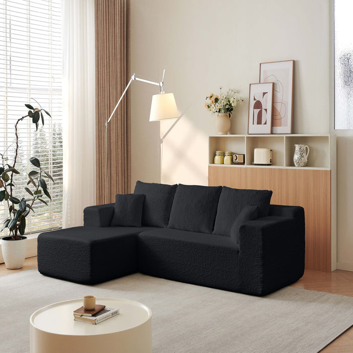 Modular Cloud Sectional Couch With L Shape Chaise, Deep Seat