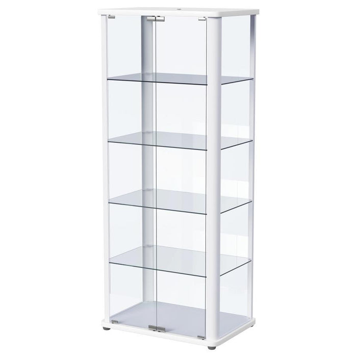 Aero - 5-Shelf Display Curio Cabinet With Led Lighting