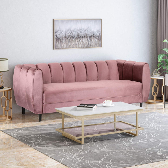 Miranda - Modern Glam Velvet 3 Seater Sofa