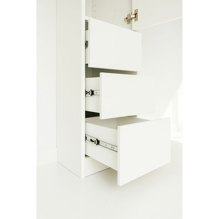 Elise - Modular Closet System With Mirror For Custom Storage Solutions - White