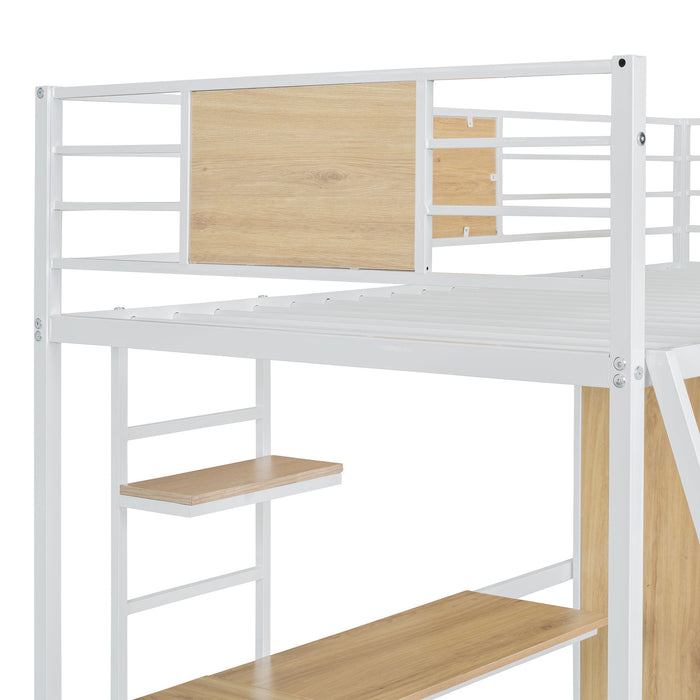 Loft Bed With L Shape Desk And Wardrobe