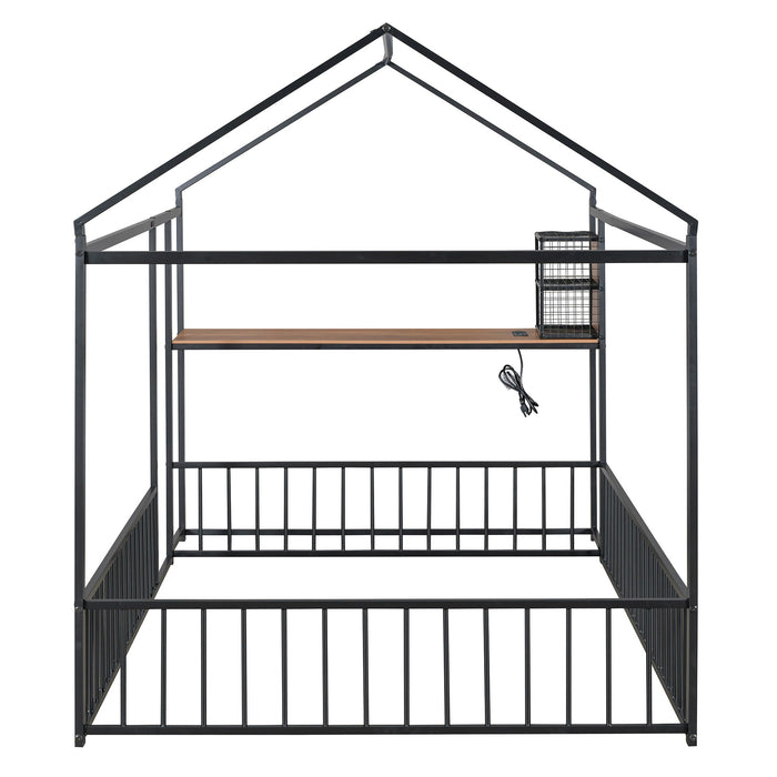 House Frame With Desk, Shelves, Power Outlets And USB Ports