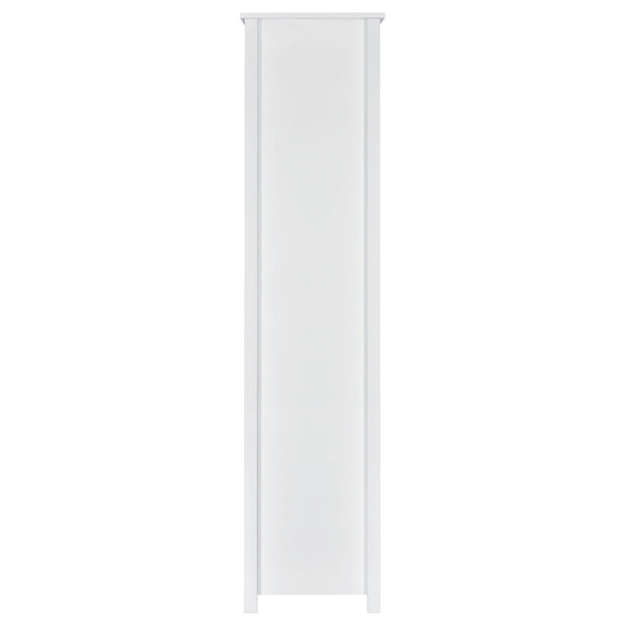 Dylan 68-inch 4-shelf Storage Bookshelf White High Gloss