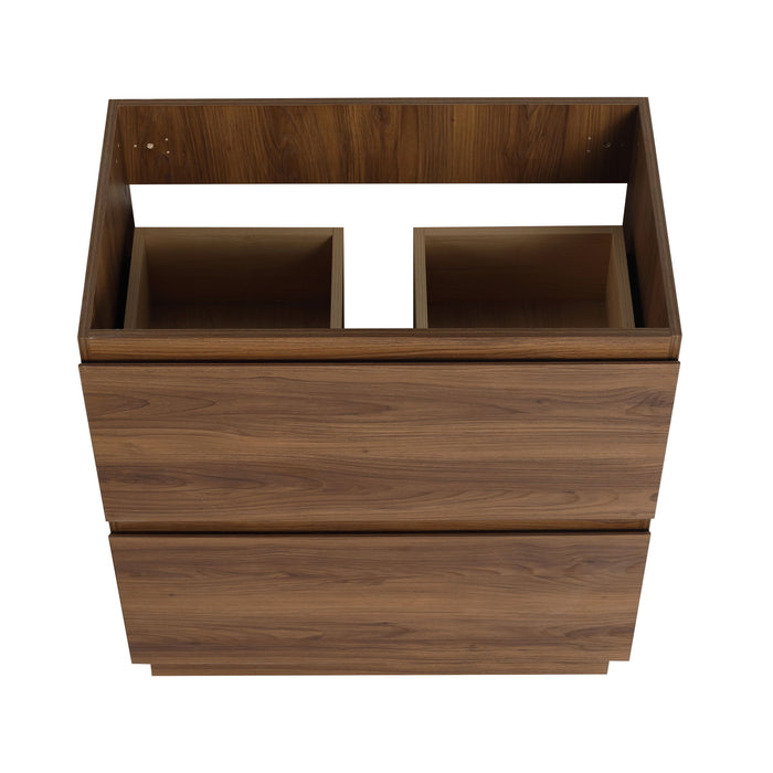 Modern Freestanding Bathroom Vanity Cabinet With Double Drawer