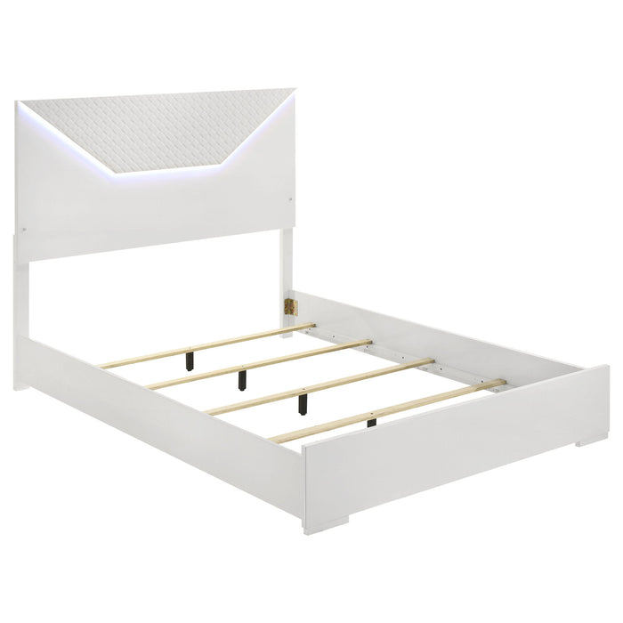Ives 5-piece Queen Bedroom Set White High Gloss