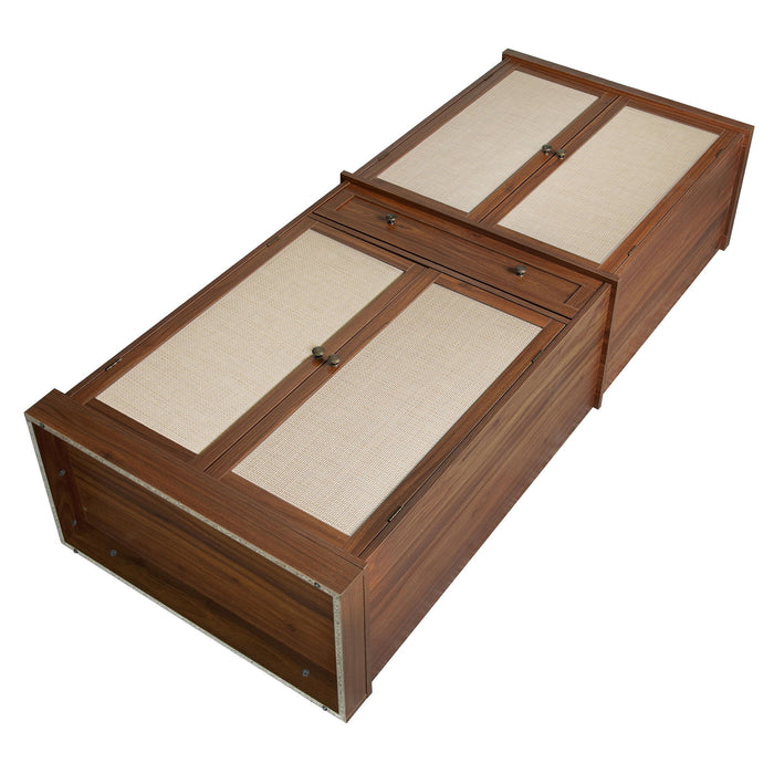 4 Door Storage Cabinet With 1 Drawer, With 4 Adjustable Inner Shelves