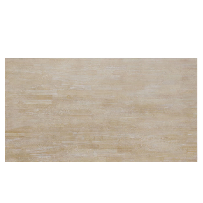 Topmax - 6 Piece Wood Half Round Dining Table Set Kitchen Table Set With Long Bench And 4 Dining Chairs, Modern Style