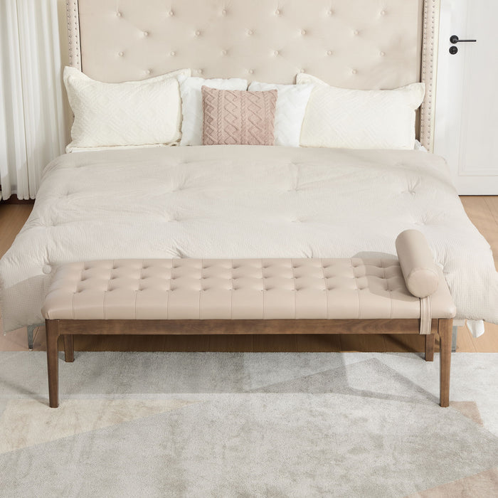 Upholstered End Of Bed Bench With Headrest