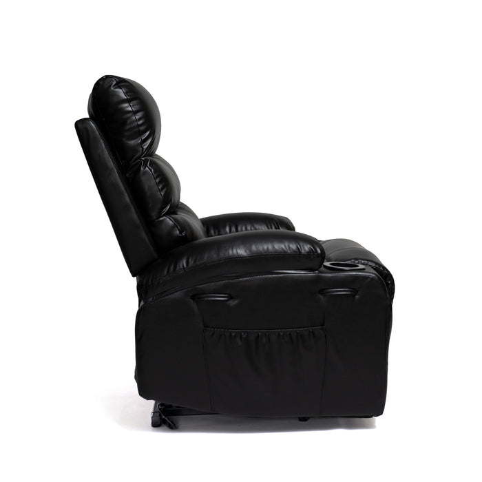 Large Size Electric Power Lift Recliner Chair Sofa With 8 Point Vibration Massage And Lumbar Heat